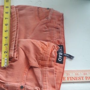Feibao orange pink pants